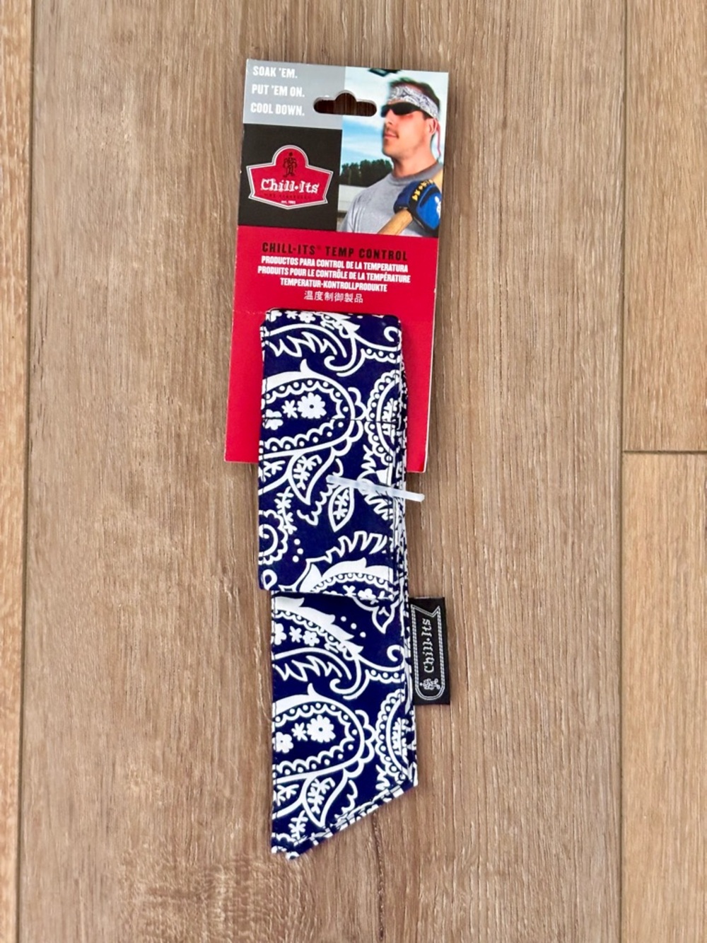 CHILL-ITS Temp Control Navy Headband SOAK ‘EM PUT ‘EM ON COOL DOWN NEW